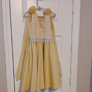 Elegant Yellow Kids Formal Dress